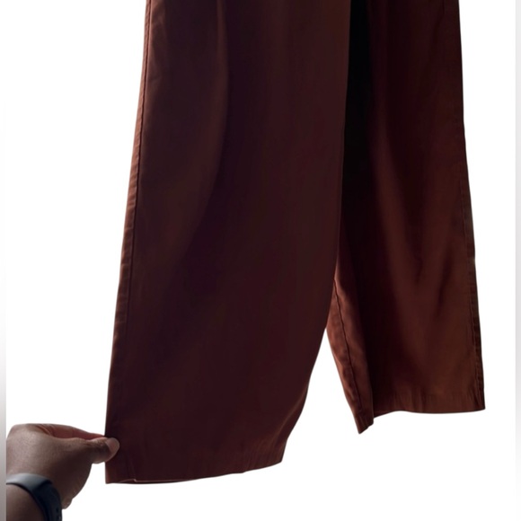 Zara Brown Wrap Front Trousers Pants Business Casual Size S EUC - Picture 4 of 11